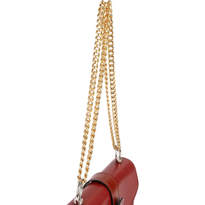 Chloé Leather Aby Lock and Chain Crossbody Bag