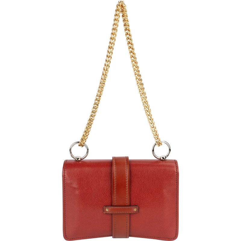 Chloé Leather Aby Lock and Chain Crossbody Bag
