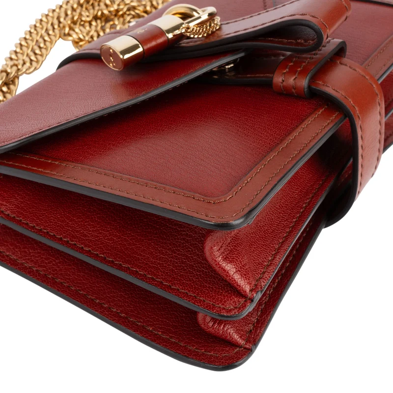 Chloé Leather Aby Lock and Chain Crossbody Bag