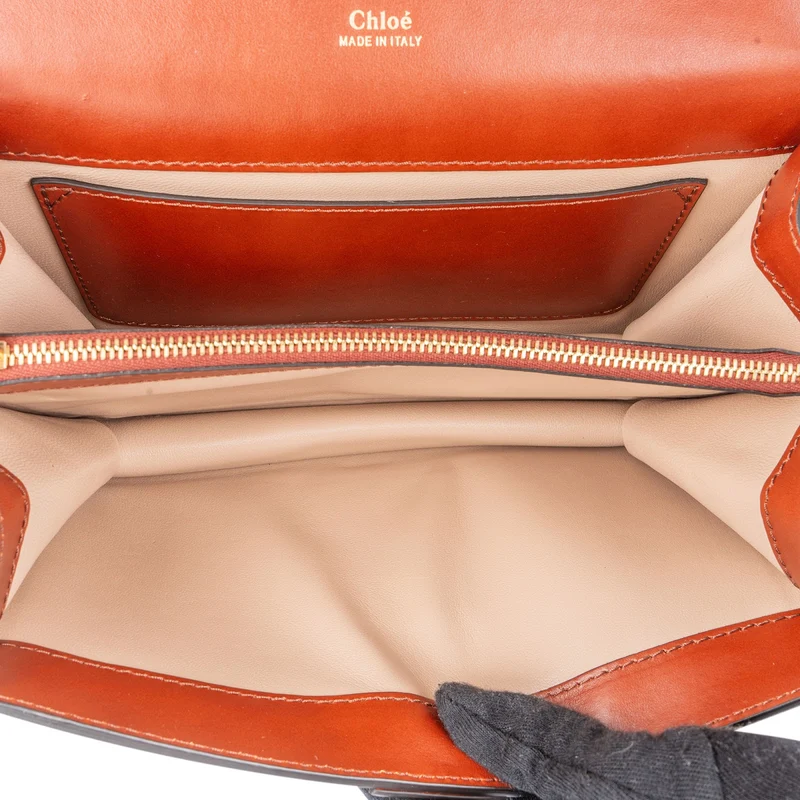 Chloé Leather Aby Lock and Chain Crossbody Bag