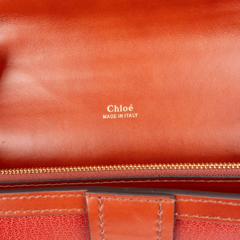 Chloé Leather Aby Lock and Chain Crossbody Bag