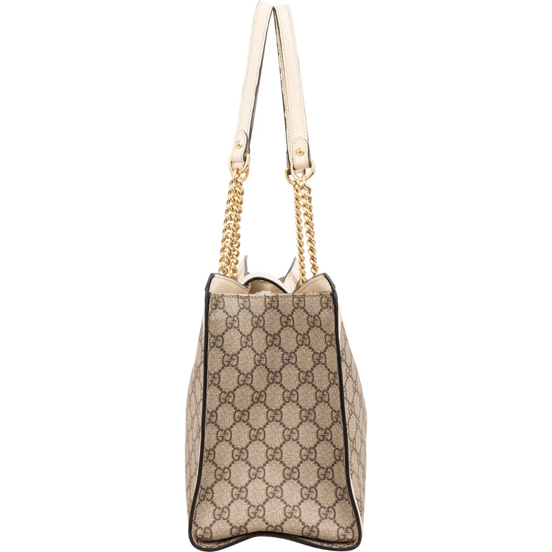 Gucci Monogram GG Supreme Medium Padlock Shoulder Bag