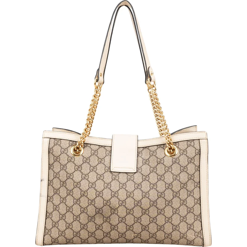 Gucci Monogram GG Supreme Medium Padlock Shoulder Bag