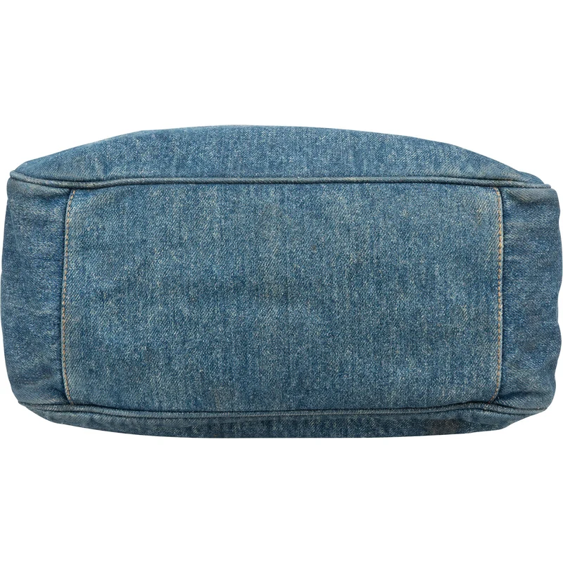 Chanel Denim CC Tortoise Handle Tote Handbag