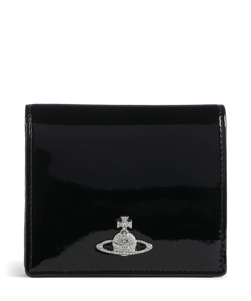 Vivienne Westwood Patent Geldbörse black/diamante orb