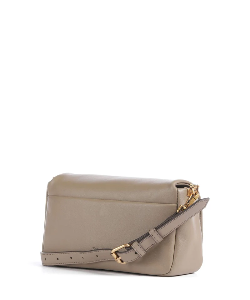 Pinko Click Soft Horizontal Mini Umhängetasche grigio talpa/antique gold