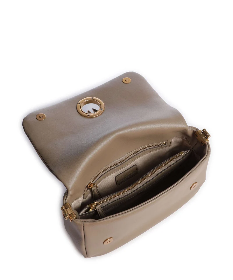 Pinko Click Soft Horizontal Mini Umhängetasche grigio talpa/antique gold