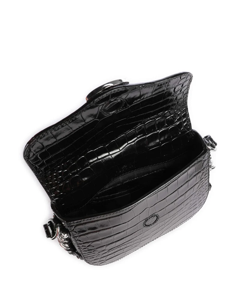 Vivienne Westwood Hunter Embossed Croc Umhängetasche black