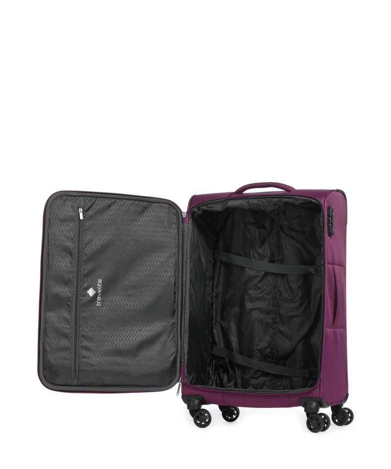 Travelite Priego 4-Rollen Trolley Set berry