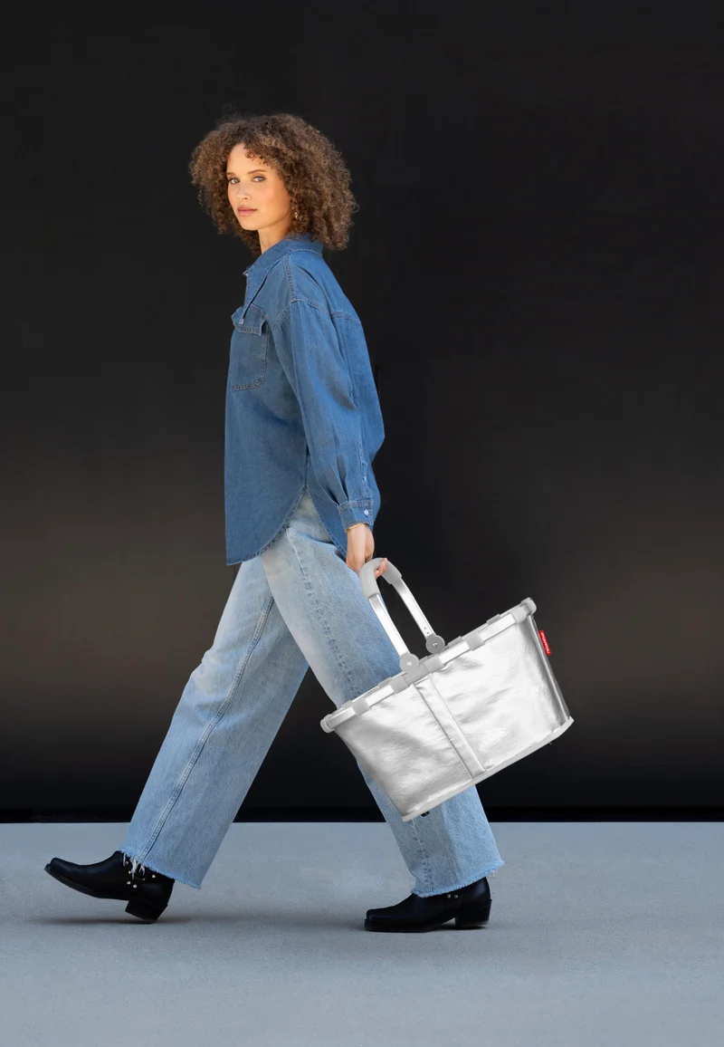 Carrybag Silver Crackle - Einkaufskorb