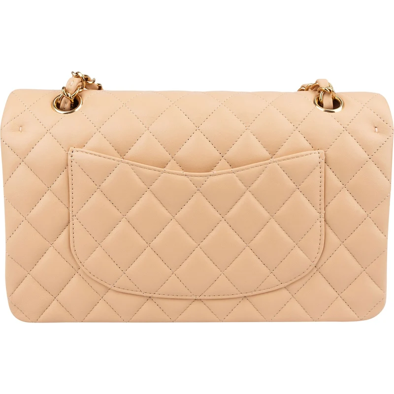 Chanel Quilted Lambskin Medium Double Flap Shoulder Bag