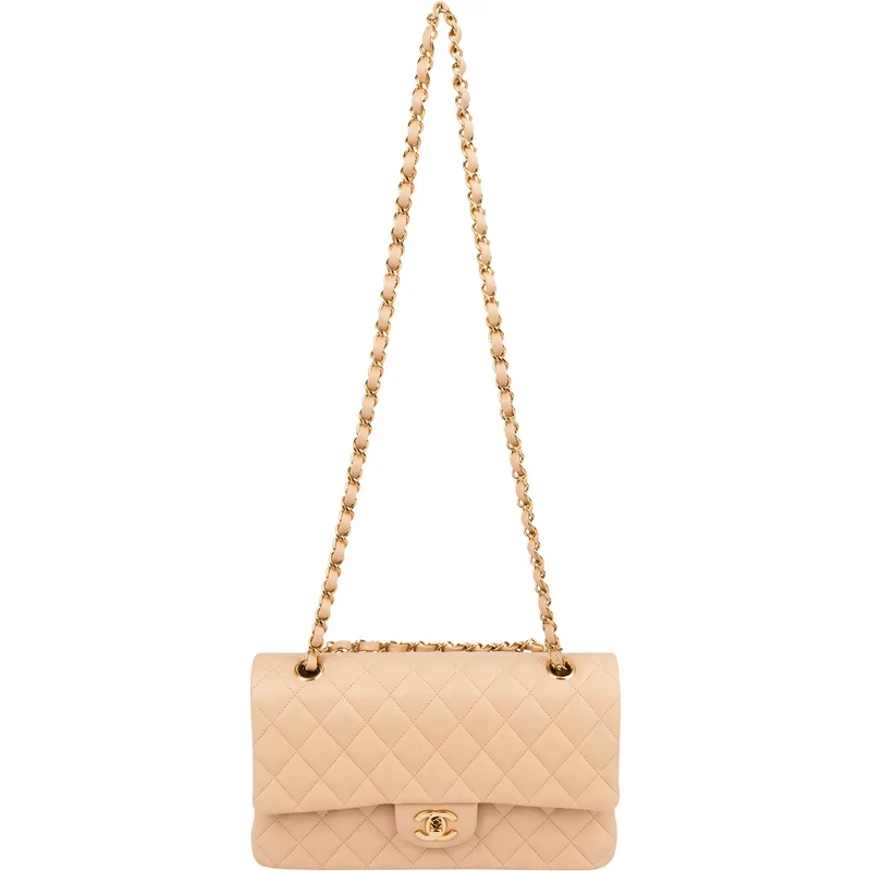 Chanel Quilted Lambskin Medium Double Flap Shoulder Bag