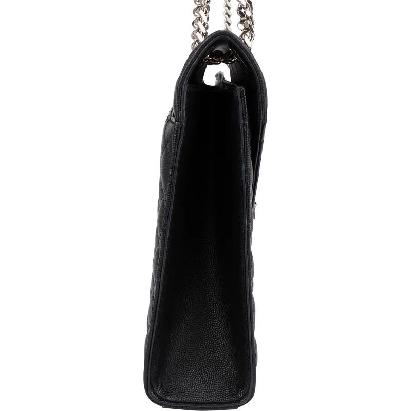 Saint Laurent Quilted Grained Leather Large Envelope Crossbody Bag