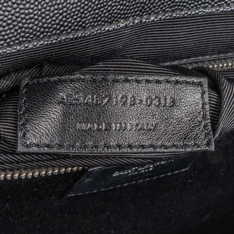 Saint Laurent Quilted Grained Leather Large Envelope Crossbody Bag
