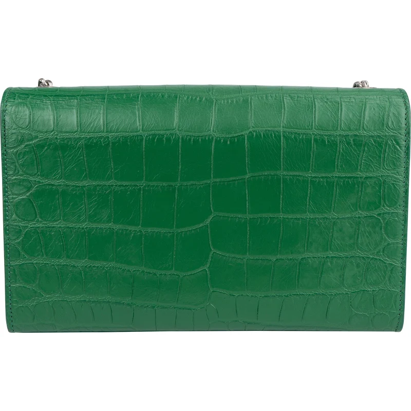 Saint Laurent Crocodile Embossed Leather Kate Tassel Crossbody Bag