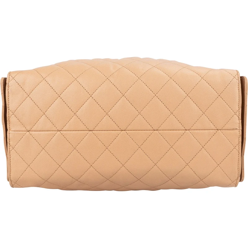 Chanel 25 Medium Quilted Caviar Leather CC Drawstring Shoulder Bag