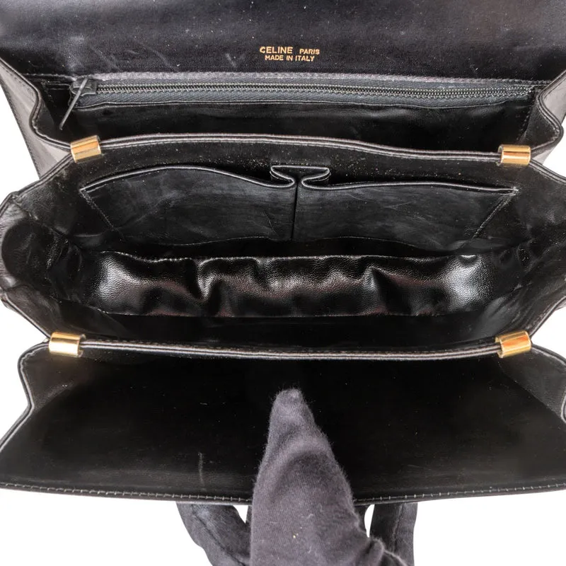 Celine Boxcalf Leather Horse Carriage Flap Triomphe Shoulder Bag