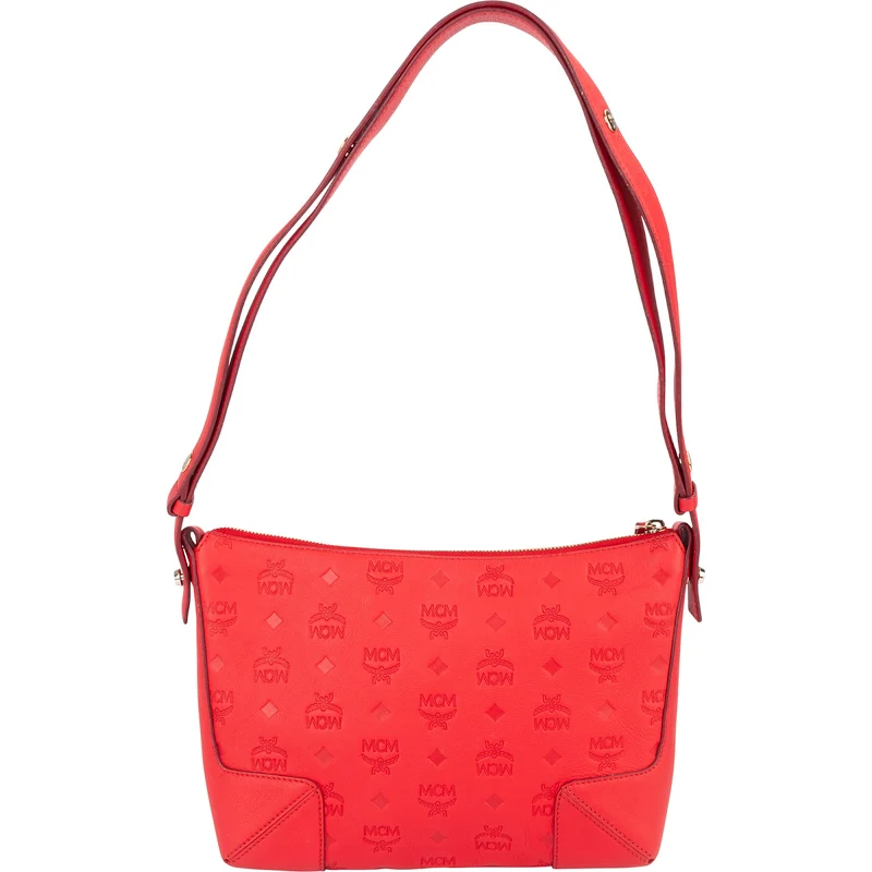 MCM Visetos Monogram Embossed Crossbody Bag