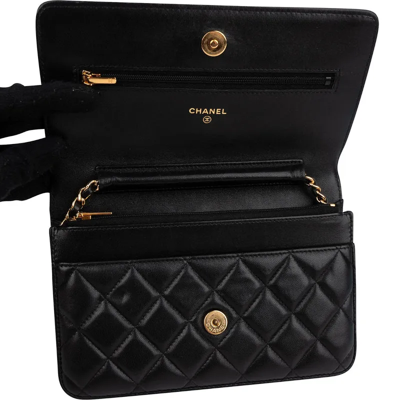 Chanel Quilted Lambskin CC Wallet On Chain Crossbody Bag