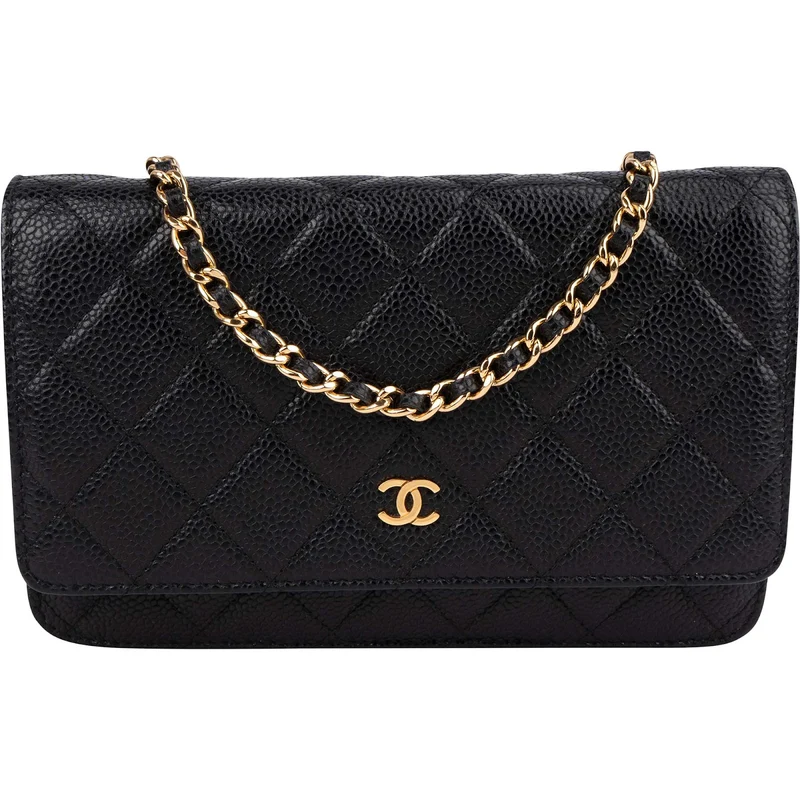 Chanel Quilted Caviar Leather CC Wallet On Chain Crossbody Bag