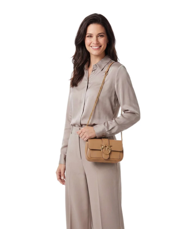 Pinko Love One Pocket Geldbörse grigio talpa/antique gold