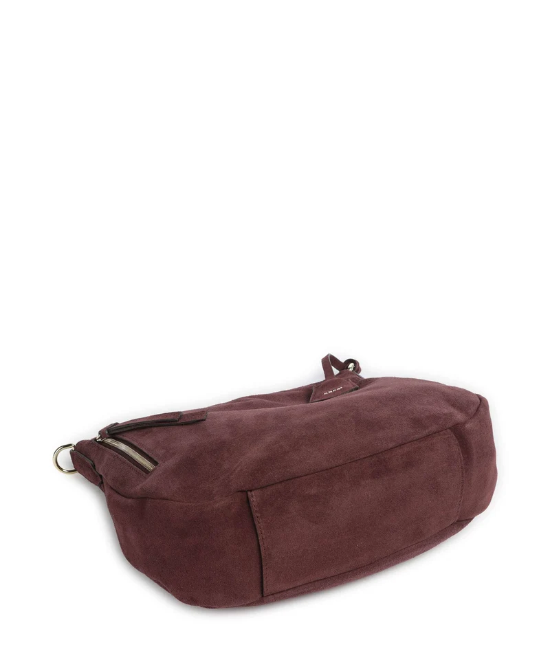 Abro Suede Juna Small Beuteltasche burgundy
