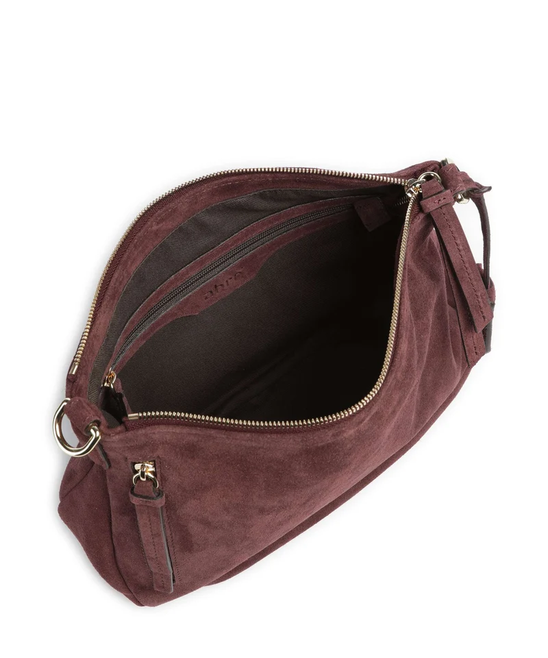 Abro Suede Juna Small Beuteltasche burgundy