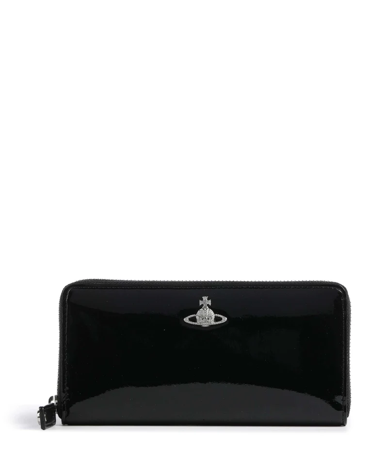 Vivienne Westwood Patent Geldbörse black/diamante orb