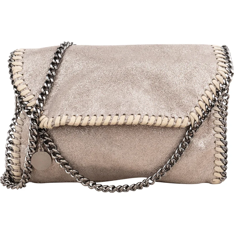 Stella McCartney Metallic Falabella Fold Over Crossbody Bag