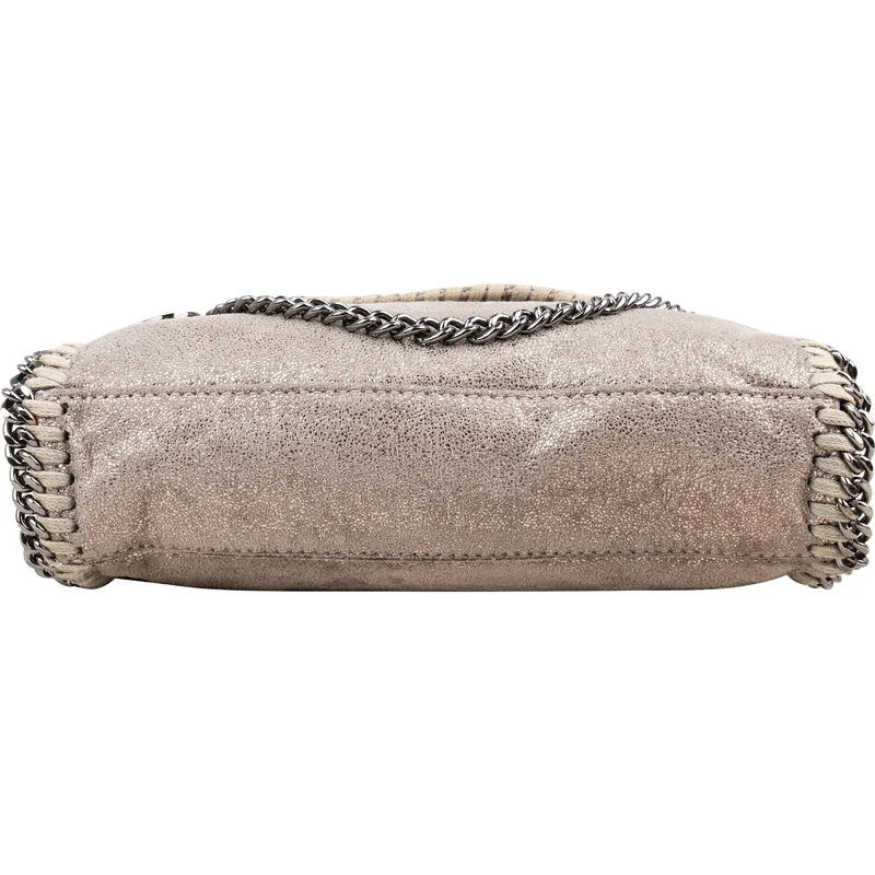 Stella McCartney Metallic Falabella Fold Over Crossbody Bag