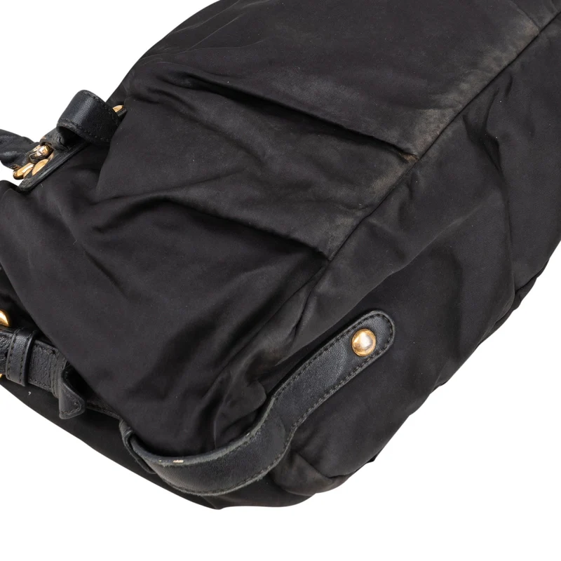 Prada Black Nylon Logo Handbag