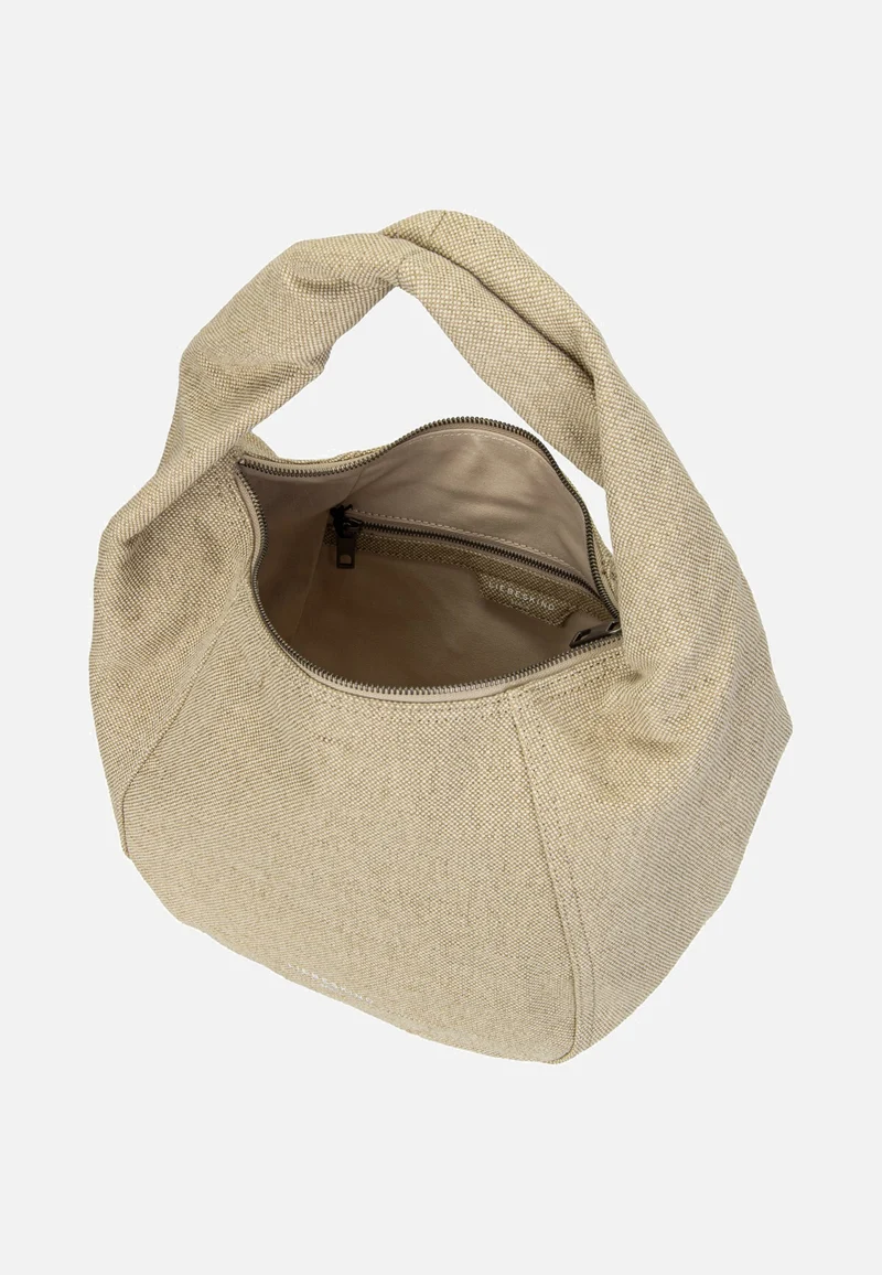 Farrah II Hobo M Heavy Canvas Washed Beige - Hobo Bag