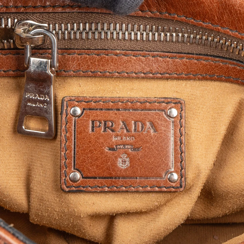 Prada Vitello Antic Chain Shoulder Bag