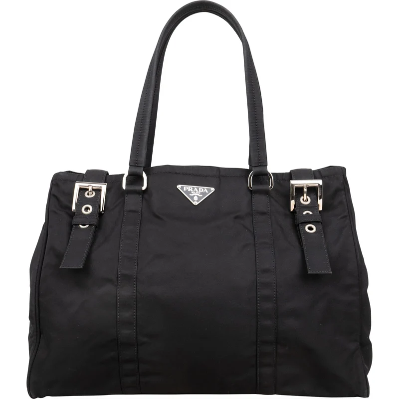 Prada Nylon Triangle Tote Handbag