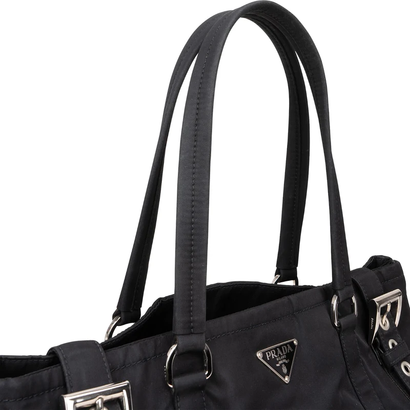 Prada Nylon Triangle Tote Handbag