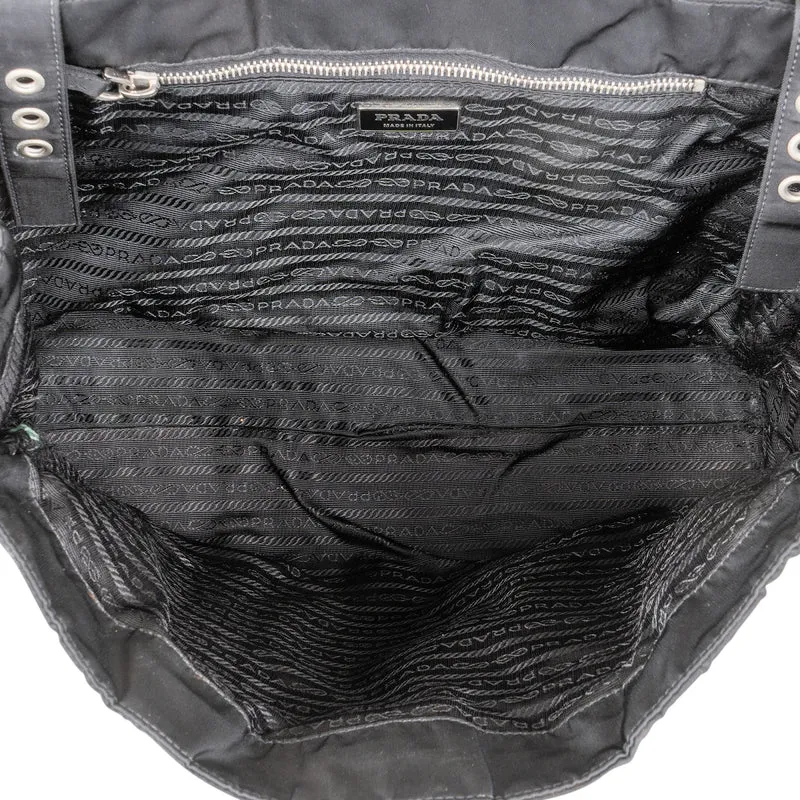 Prada Nylon Triangle Tote Handbag