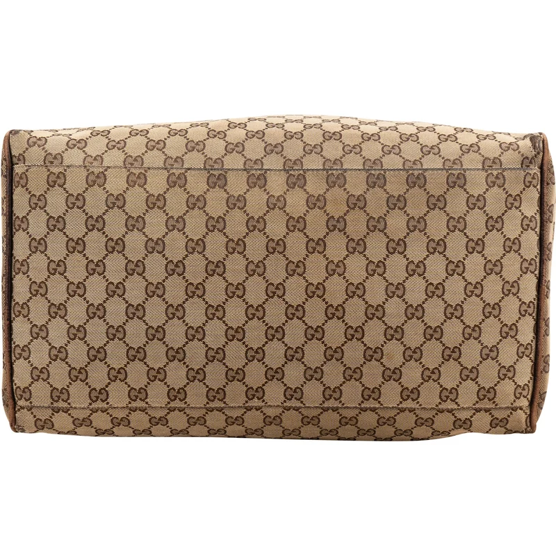 Gucci Monogram GG Canvas Web Boston Handbag