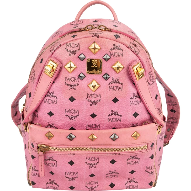 MCM Visetos Monogram Stark Studded Small 2 in 1 Backpack