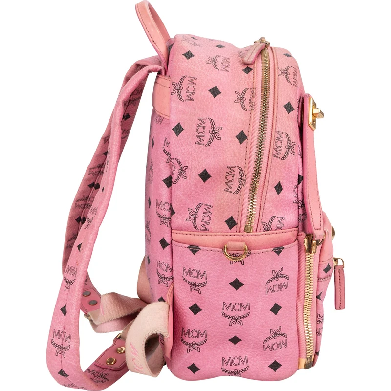 MCM Visetos Monogram Stark Studded Small 2 in 1 Backpack