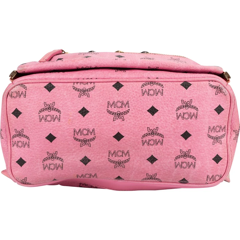 MCM Visetos Monogram Stark Studded Small 2 in 1 Backpack