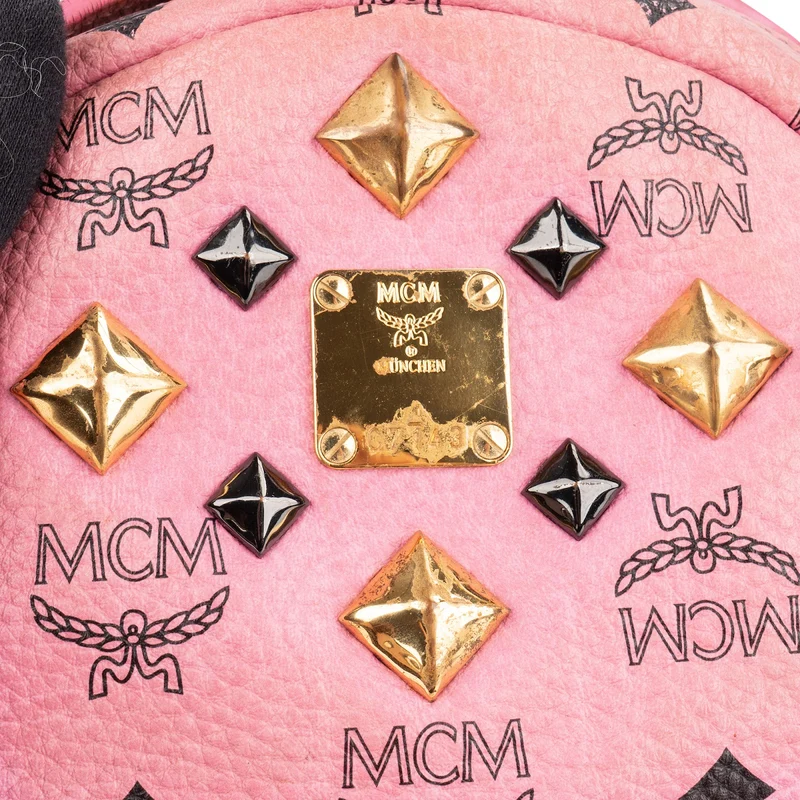 MCM Visetos Monogram Stark Studded Small 2 in 1 Backpack