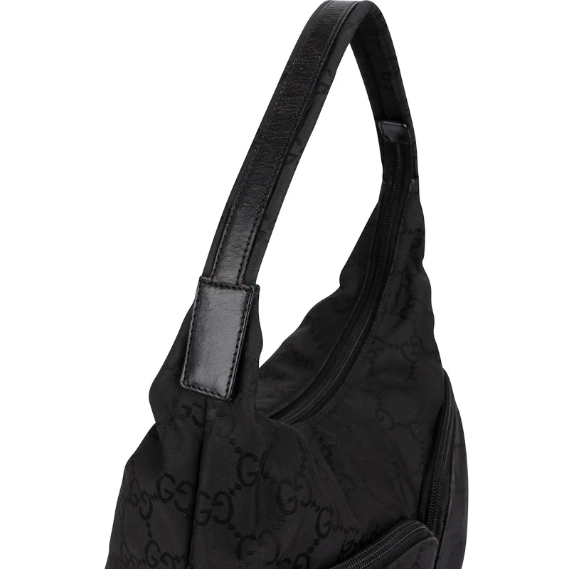 Gucci Monogram GG Canvas Twin Pocket Hobo Shoulder Bag