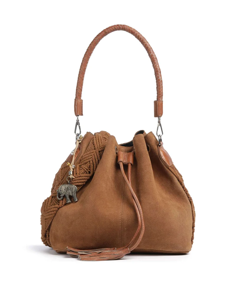 Anokhi Bucket Handtasche cognac
