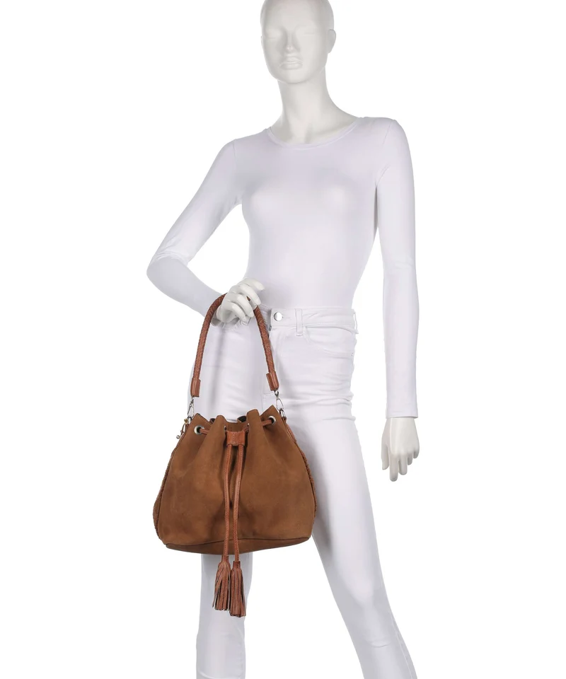 Anokhi Bucket Handtasche cognac