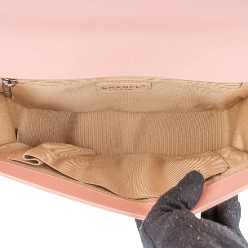 Chanel Quilted Patent Leather Boy Single Flap Crossbody Bag