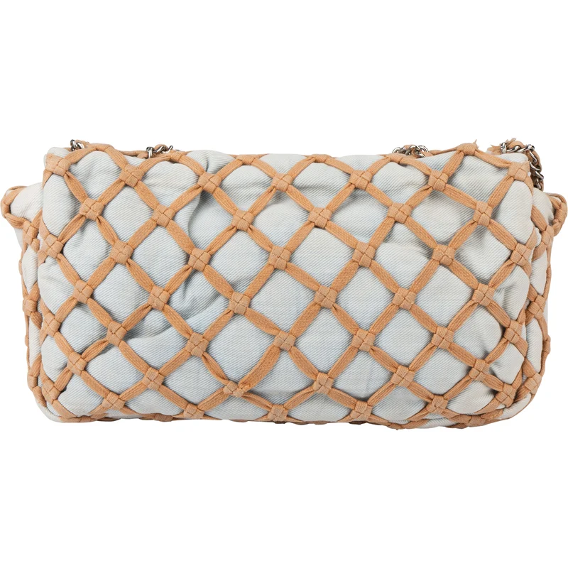 Chanel Denim Canebiers Single Flap Crossbody Bag