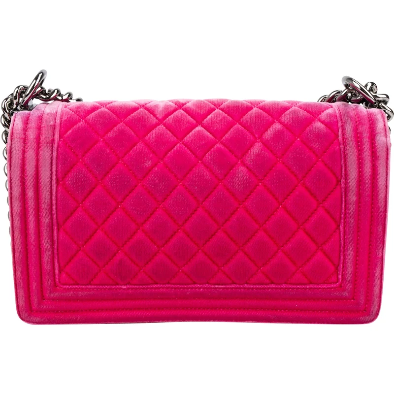 ChanelQuilted Velvet Medium Boy Single Crossbody Bag