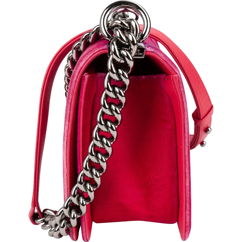 ChanelQuilted Velvet Medium Boy Single Crossbody Bag