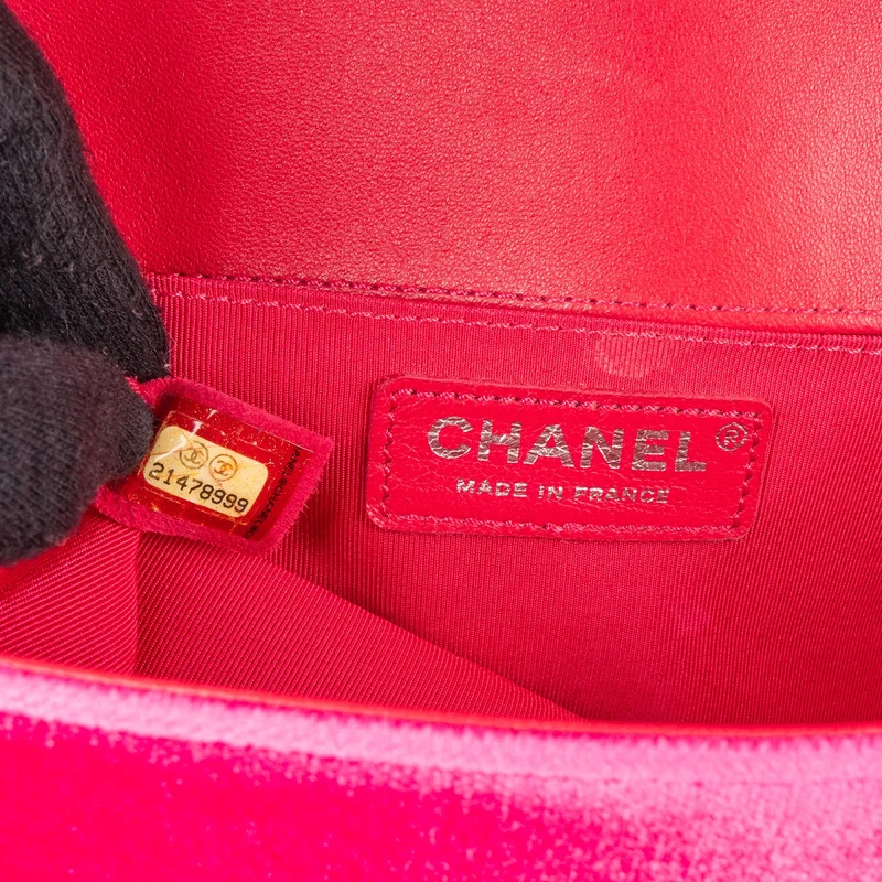 ChanelQuilted Velvet Medium Boy Single Crossbody Bag