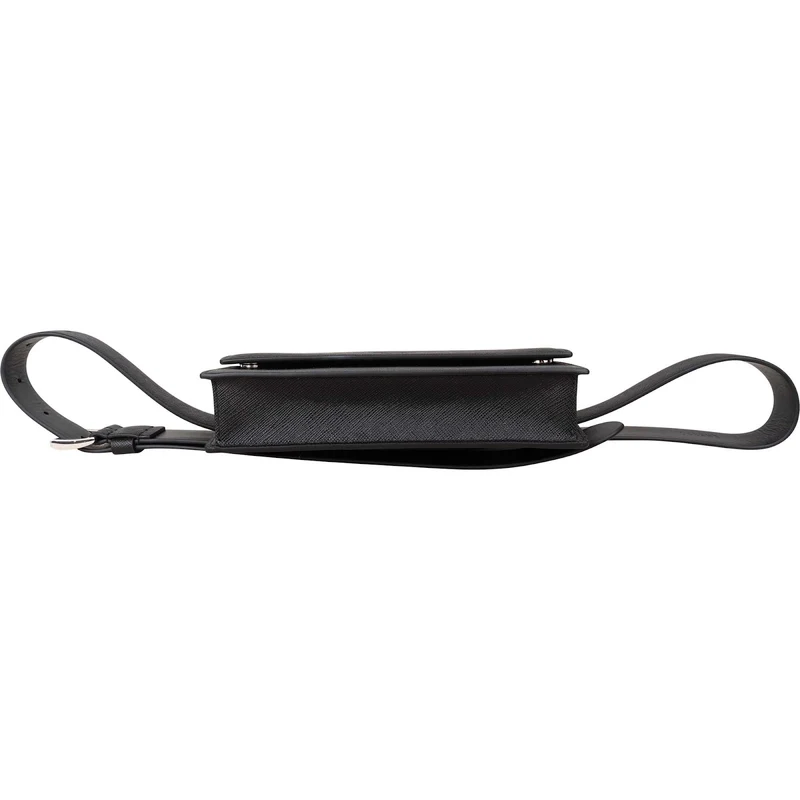 Prada Black Saffiano Leather Belt Crossbody Bag